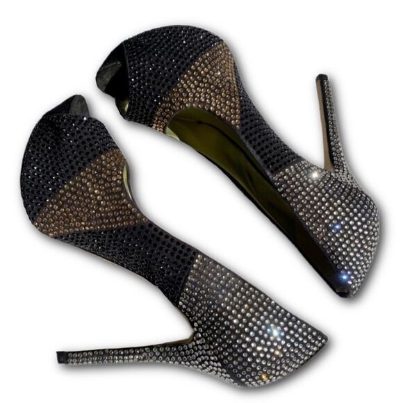 Enzo Angiolini Studded Jeweled Sparkly Pumps 8.5 - Picture 2 of 9